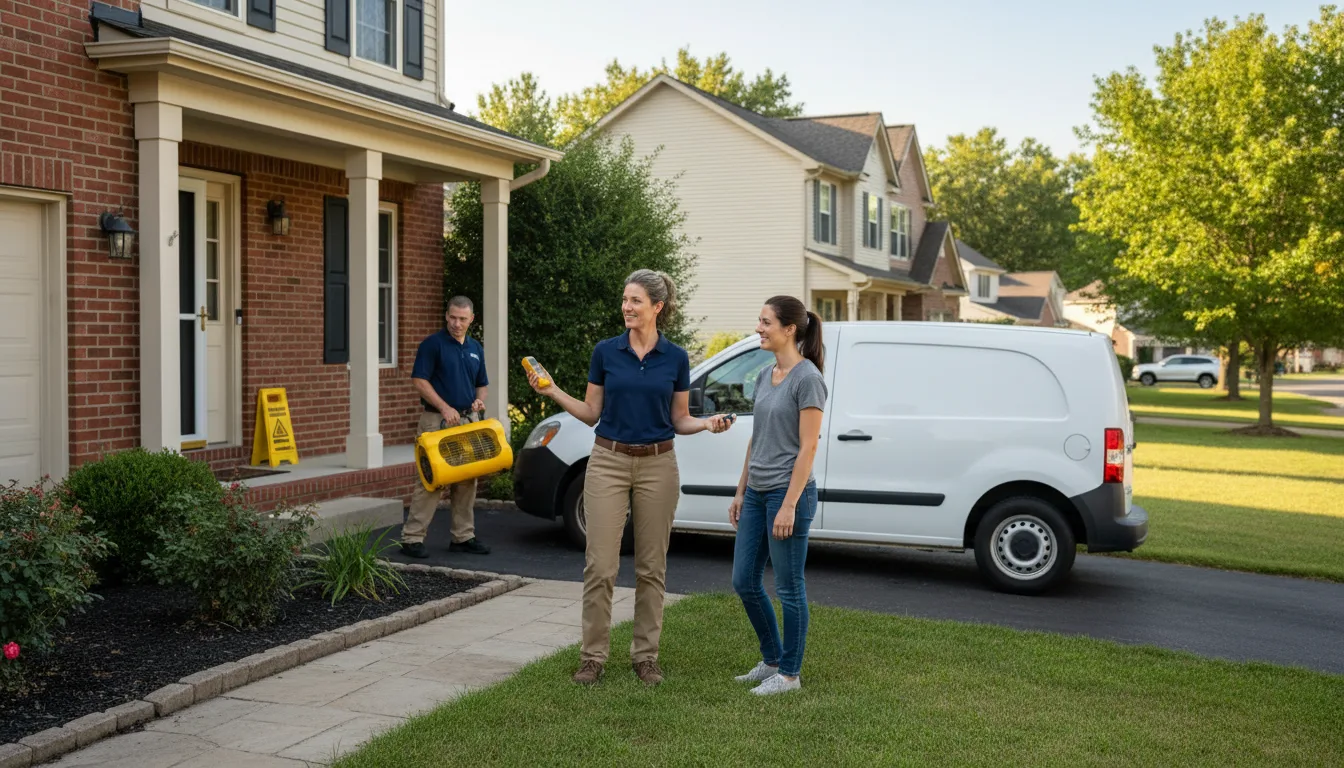 Residential water damage restoration in Providence, NC